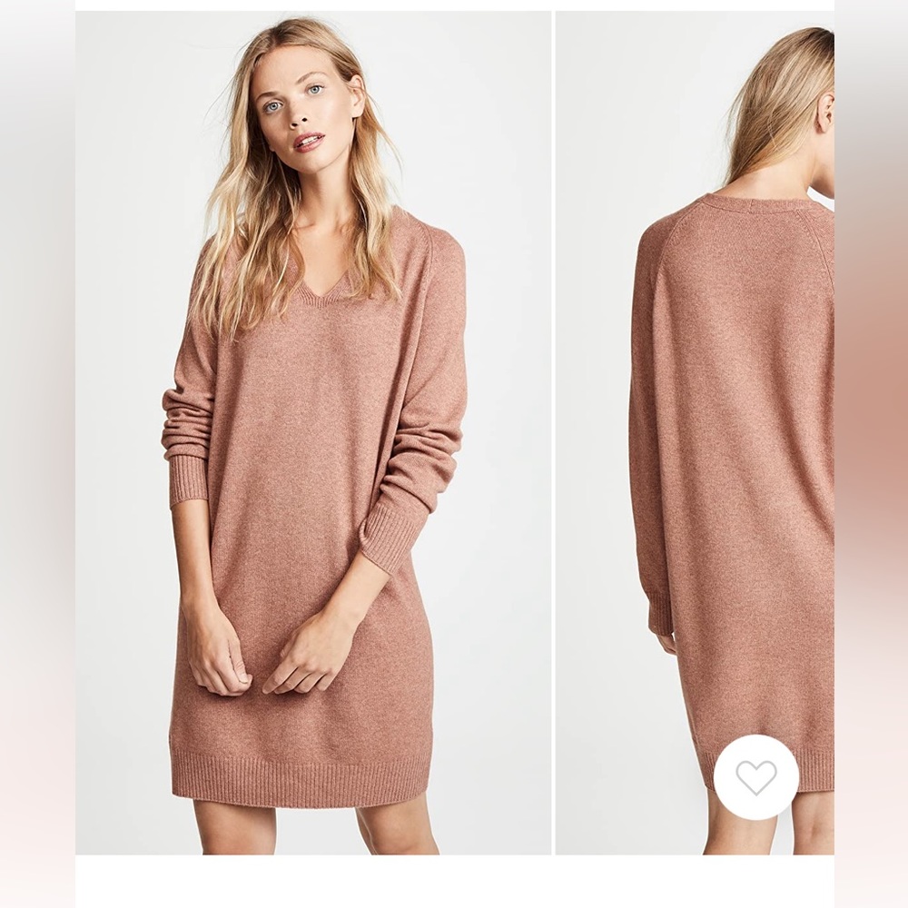 Vince Deep V Neck Raglan Dress